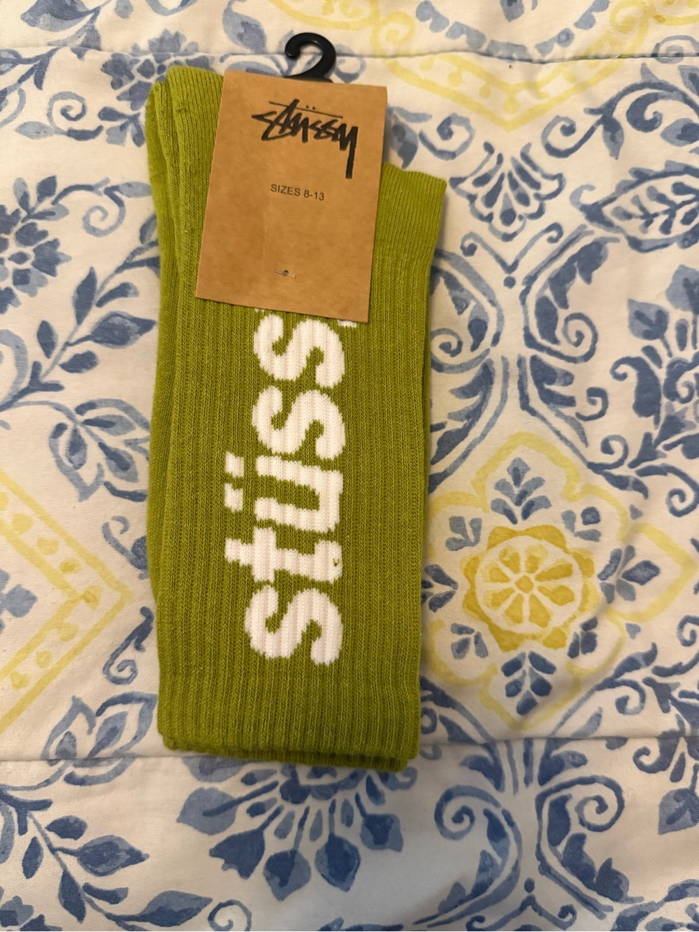 Stussy Helvetica Green Socks